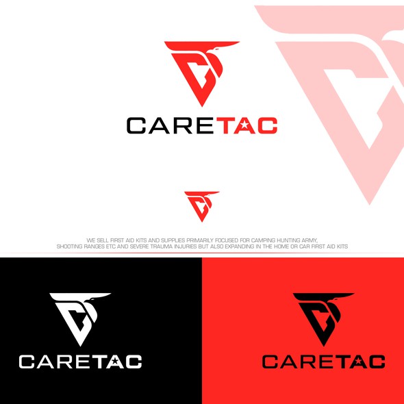 Tactical logo with the title 'Logo design for CARETAC'