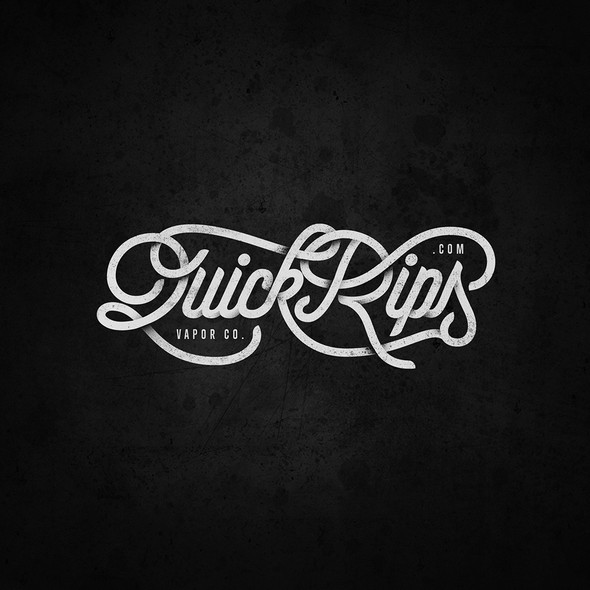 Font brand with the title 'QUICK RIPS Logo Proposal'