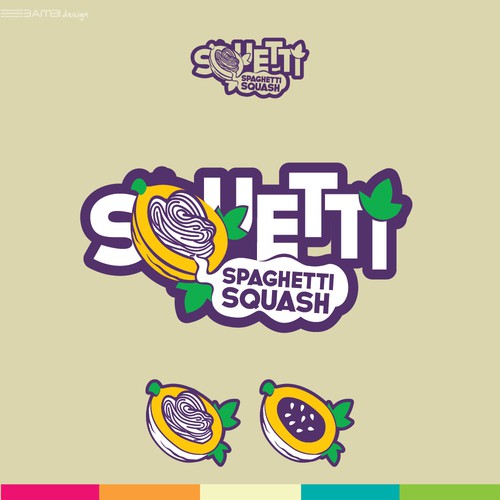 Bold design with the title 'squetti food'