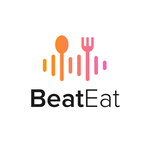 Drummer logo with the title 'Beat Eat'