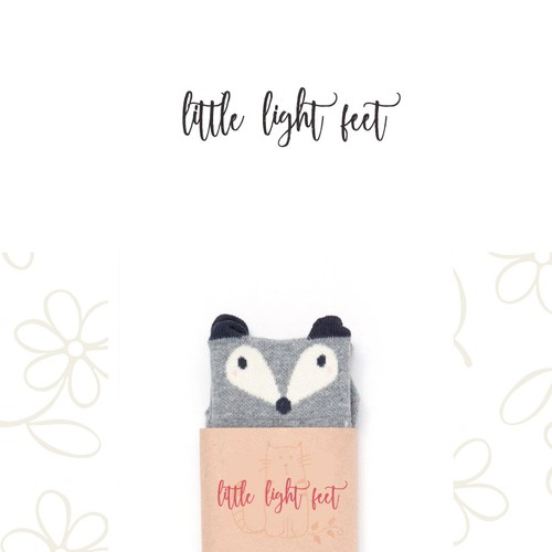 Kid's clothing logo with the title 'Whimsical logo for Little Light Feet (children's fashion)'