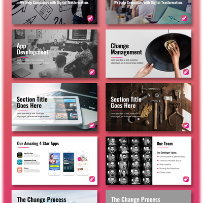 Modern & Edgy PowerPoint Template for a Digital Transformation Firm