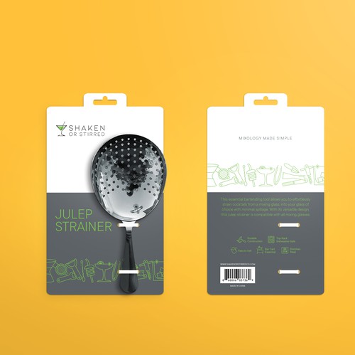 Tool design with the title 'Snaken or Stirred'