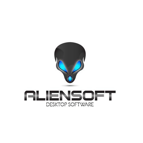 Alien logo with the title 'Bold logo design for software company'