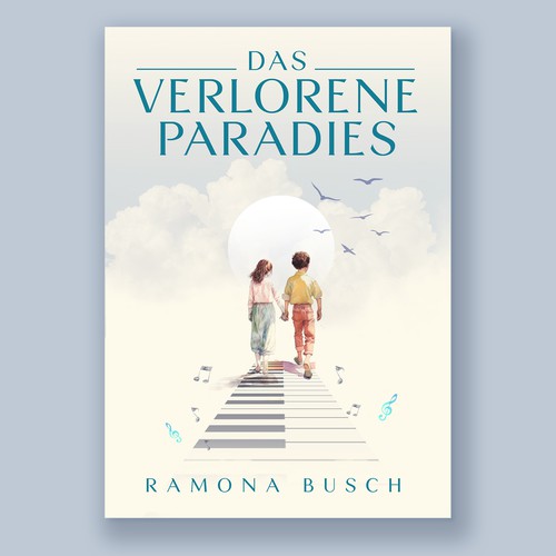 Inspirational book cover with the title 'Book cover design_The lost Paradise'