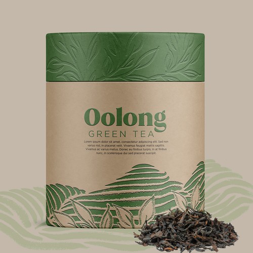 Tea packaging with the title 'Tea packaging'
