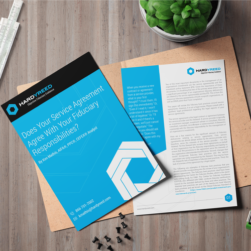 White paper design with the title 'KM Service Agreement White Paper'