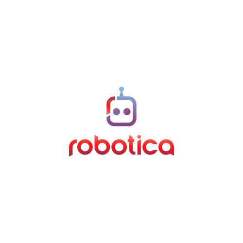 Robotics logo with the title 'Robotica Logo Design'