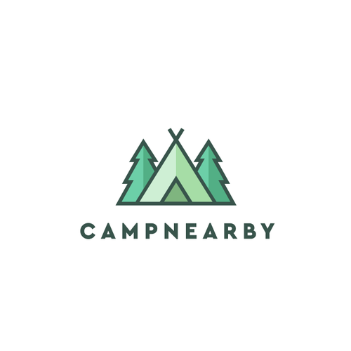 Camping design with the title 'Camping Website Logo'