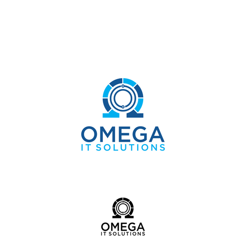 Pen tool logo with the title 'Omega IT Soulutions'