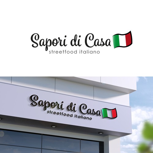Italian cuisine logo with the title 'Italian restaurant logo'