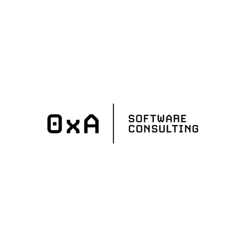 Technical design with the title 'Logo design for 0xA | Highly Technical Cloud and Development Consultant'