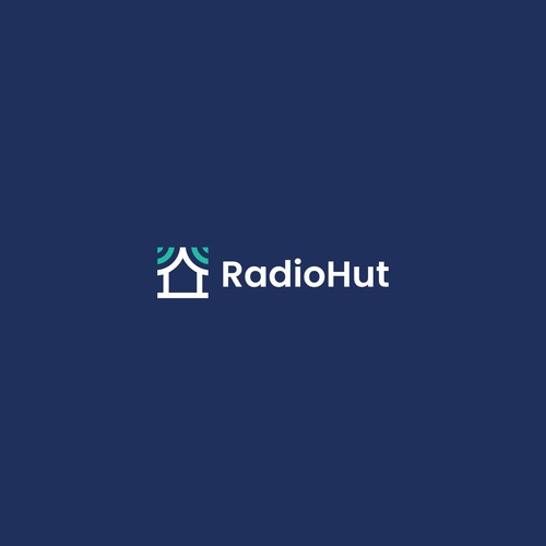 Wireless design with the title 'Radio Hut Logo'
