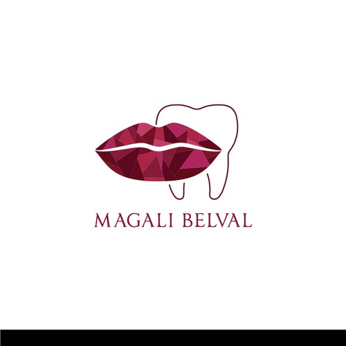 Mouth logo with the title 'logo pour cabinet dentaire moderne'