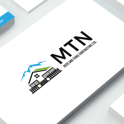 Fence design with the title 'Logo designs for MTN Deck and Fence contracting ltd.'