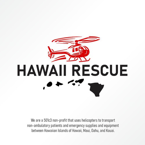 Rescue logo with the title 'Logo concept for Hawaii Rescue'