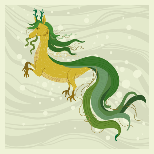 Dragon artwork with the title 'Dragocorn'