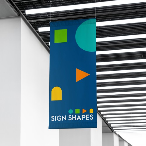 Shape design with the title 'Sign Shapes Brand Identity Design'