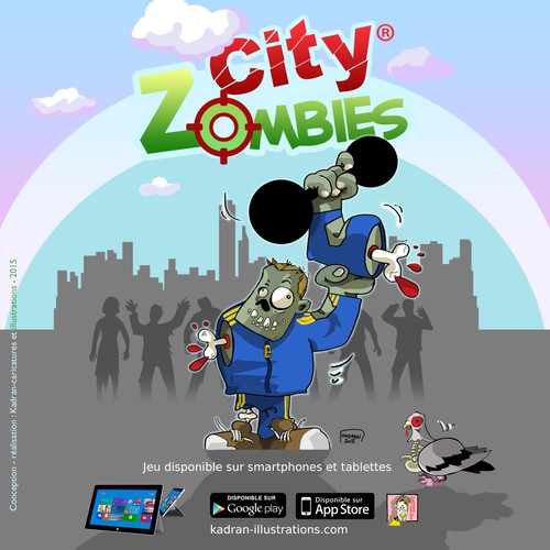 Zombie artwork with the title 'Zombies City'