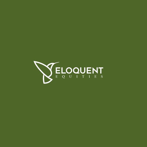 Flying design with the title 'Eloquent Equities Logo Design'