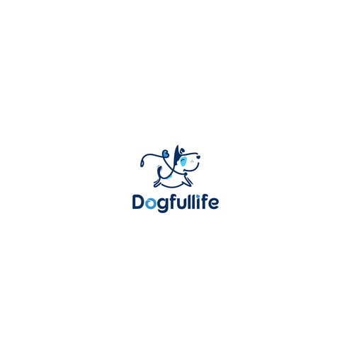 Pen tool logo with the title 'Dogfullife'