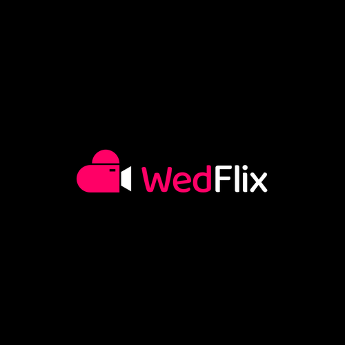 Black camera logo with the title 'WedFlix'