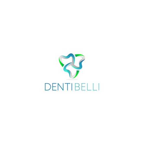 Mouth logo with the title 'Triangular Dental Logo'