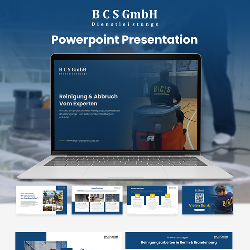 Deck design with the title 'BCS Dienstleistungs GmbH'