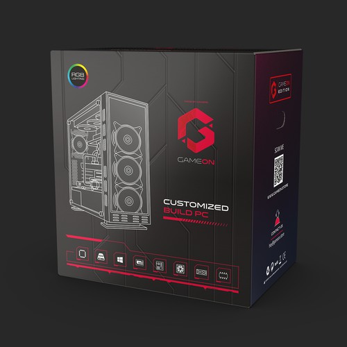 Electronic packaging with the title 'Customized Build PC Packaging'