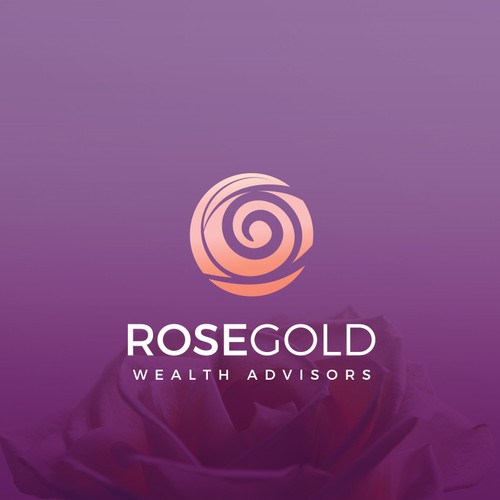 Stylish design with the title 'RoseGold Wealth Advisors Logo design'