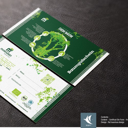Bio design with the title 'Winning Certifcation design for Moringa'