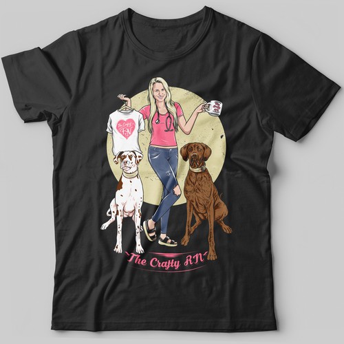 Girls' t-shirt with the title 'The Crafty RN'