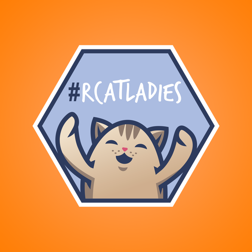 Vector art design with the title 'Sticker design for cat lovers'