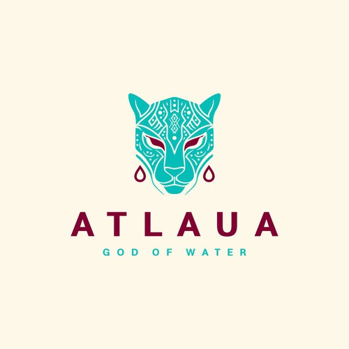 Tiger logo with the title 'Logo Atlaua God of Water'
