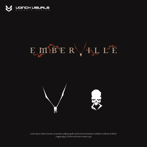 Video game logo with the title 'Logo concept for EmberVille'