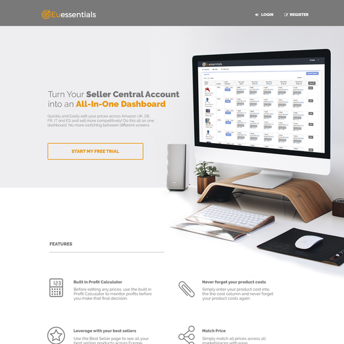 European design with the title 'Landing page '