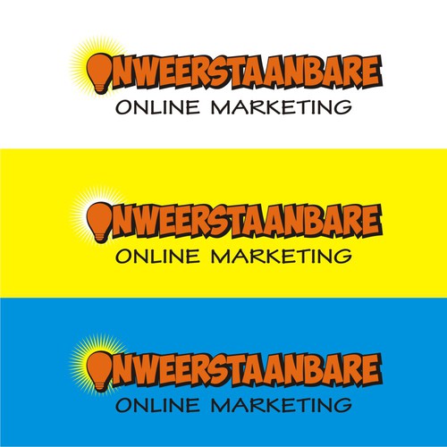 Pop art logo with the title 'Logo concept for Onweerstaanbare '