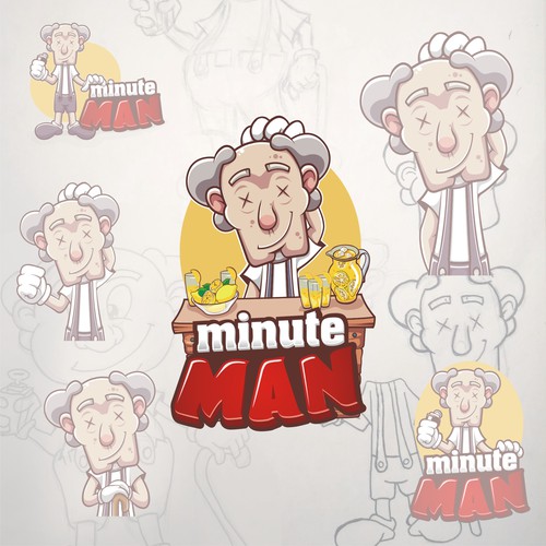 Vapor logo with the title 'MinutesMan Mascot Logo'
