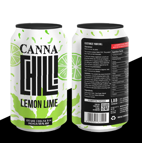 Cannabis label with the title 'Canna Chill Beverage'