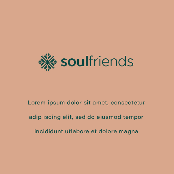 Green logo with the title 'soulfriends'
