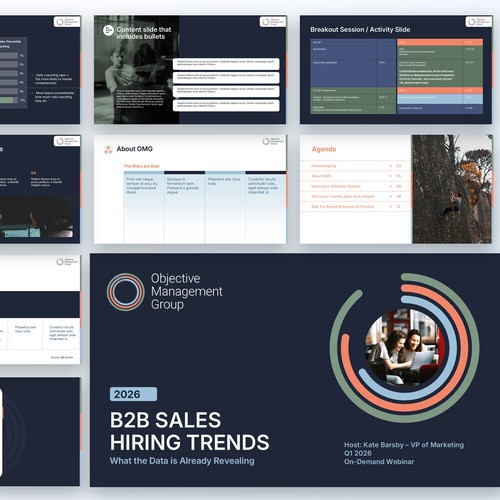 Presentation design with the title 'Presentation Redesign'