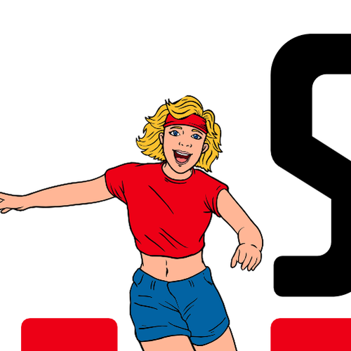 Skate logo with the title 'Cartoon Logo Design for Rollerskating Lessons'