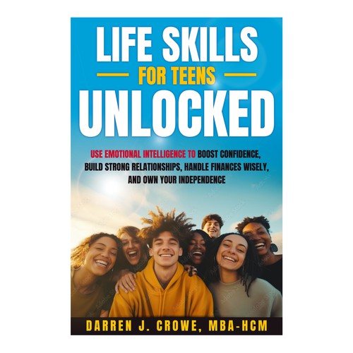 Life book cover with the title 'Life Skills For Teens ecover design'