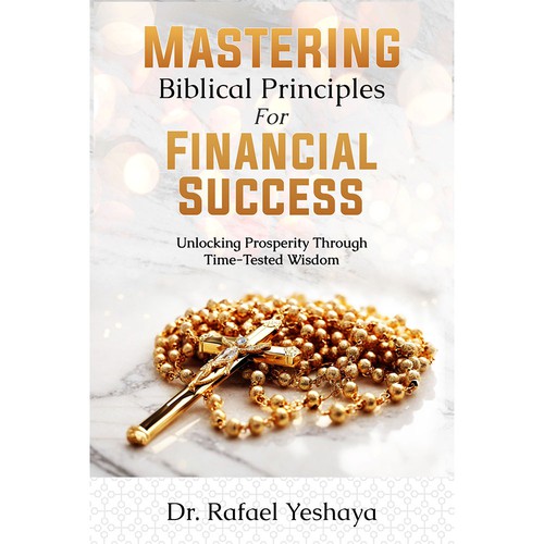 Bible book cover with the title 'spiritual and financial book cover design'