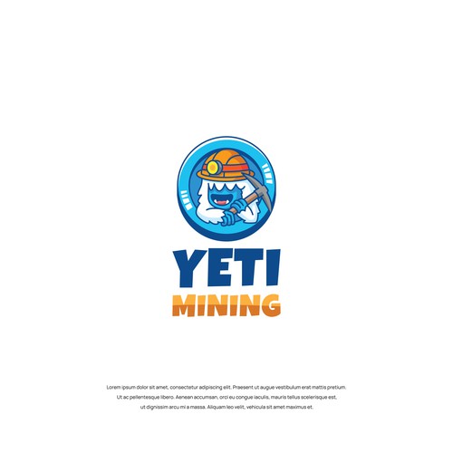 Yeti logo with the title 'YETI MINING logo'