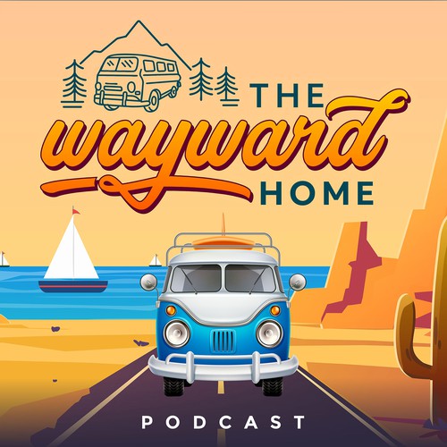 Tour design with the title 'Podcast Art about Nomadic Living'