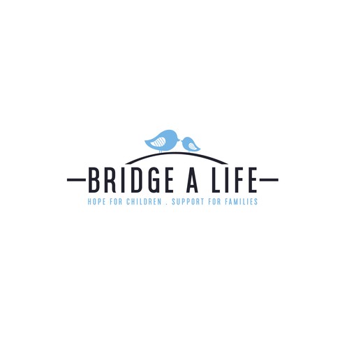 Bridge logo with the title 'Logo design for Bridge a Life'