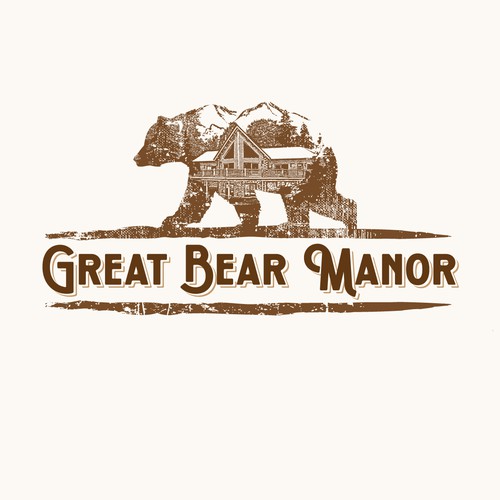 Cabin logo with the title 'Great Bear Manor'