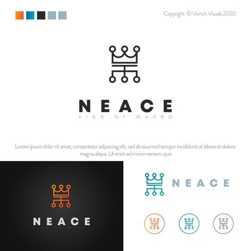 Electronics logo with the title 'NEACE logo concept'