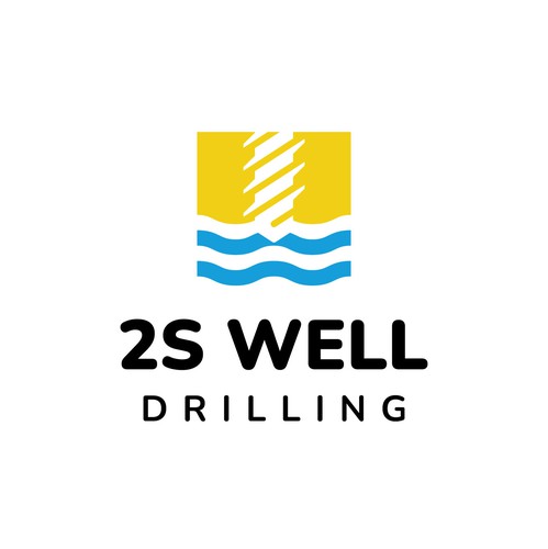 Drill design with the title 'borewell logo design '